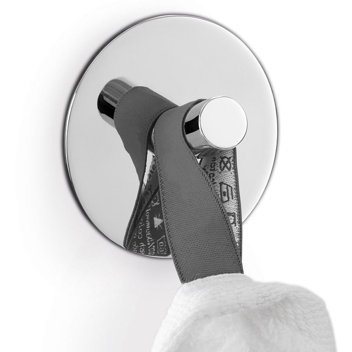 Zack Gancho Pared Acero Inoxidable Duplo Diámetro 5,5 cm